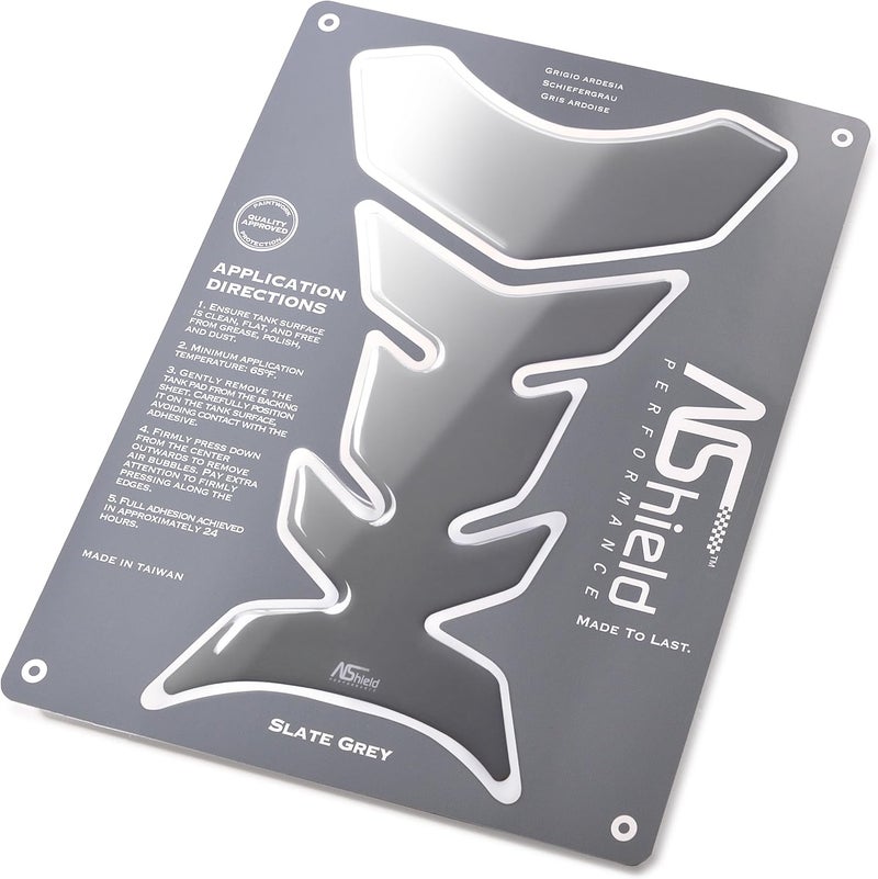 NShield Motorcycle Tank Pad Gas Tank Protector, 3D Motorcycle Tank Sticker Protector Decal Gas Oil Fuel Tank Pad Protector for Suzuki Kawasaki Honda Yamaha Ducati BMW - Slate Grey - Image 1